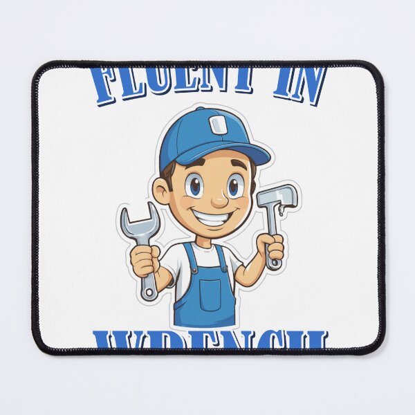 Item preview, Fluent in Wrench Funny Car Mechanic designed and sold by tarekmeziani.