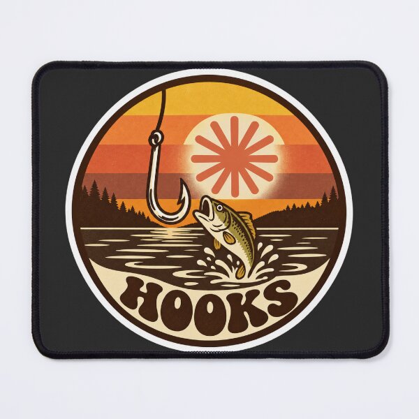 Item preview, Claude Code Hooks Retro 70s Sunset Badge - Gone Fishing AI Developer Sticker designed and sold by Stick Erify.