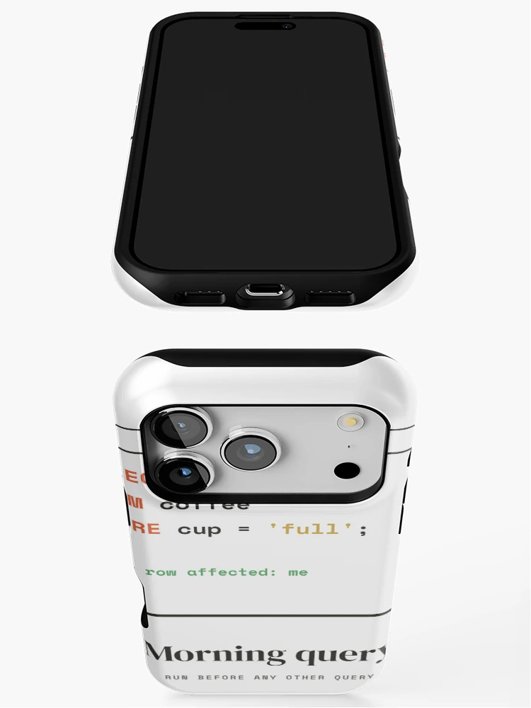 Thumbnail 3 of 4, iPhone Case, SQL Coffee Query - Select From Coffee Database Humor designed and sold by Rilindi.