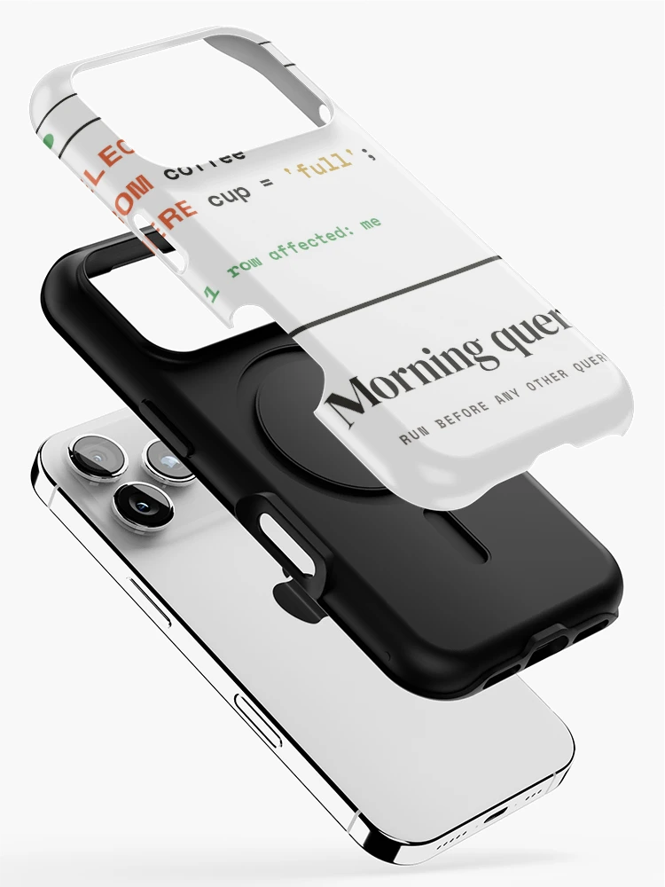 Thumbnail 2 of 4, iPhone Case, SQL Coffee Query - Select From Coffee Database Humor designed and sold by Rilindi.