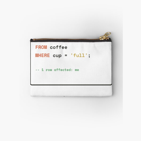 Aperçu de l'œuvre Requête SQL Coffee - Sélectionner dans la base de données Coffee (Humour) créée et vendue par Rilindi.