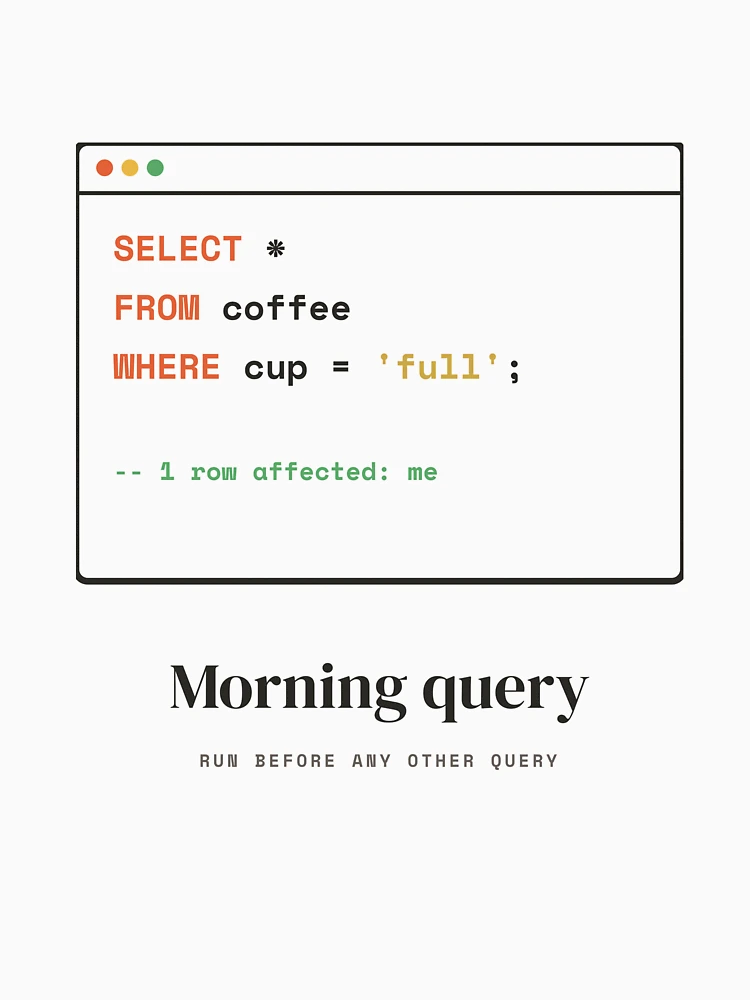 Thumbnail 6 of 6, Pullover Hoodie, SQL Coffee Query - Select From Coffee Database Humor designed and sold by Rilindi.