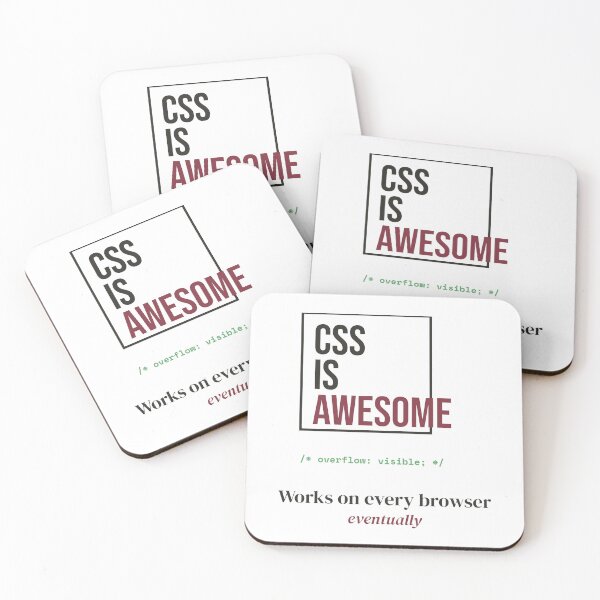Item preview, CSS Is Awesome - Overflow Web Developer Joke designed and sold by Rilindi.