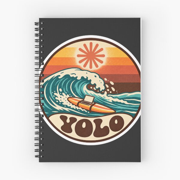 Item preview, YOLO Mode Claude Code Retro 70s Surf Badge - Dangerously Skip Permissions Sticker designed and sold by Stick Erify.