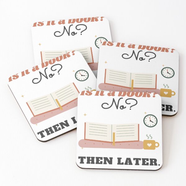 Item preview, Is It a Book? No? Then Later. Funny Introvert Reader designed and sold by Cozy Pages Studio.