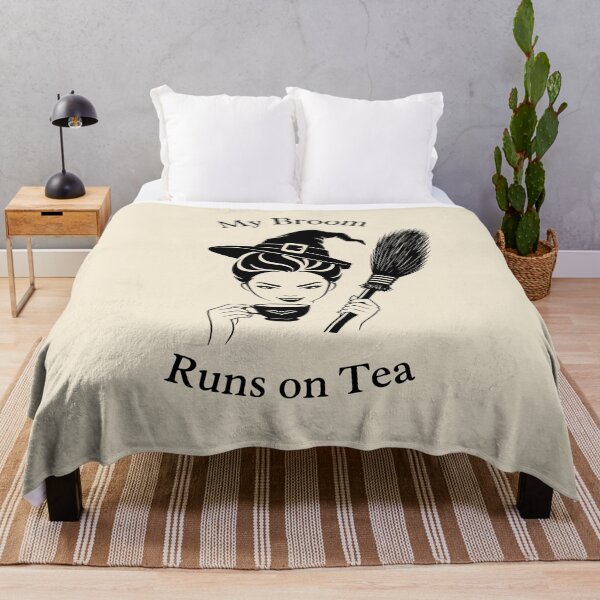 Item preview, Funny Tea Loving Witch Halloween, Cream designed and sold by kkargakou.