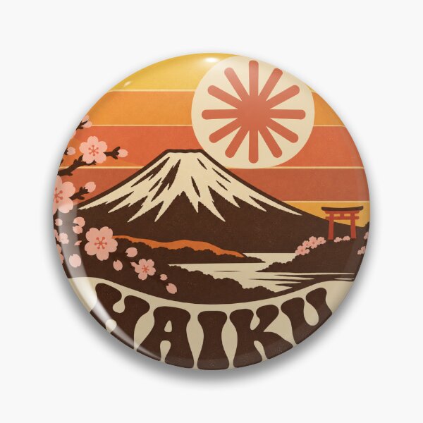 Item preview, Claude Haiku Retro 70s Sunset Badge - Mount Fuji Anthropic AI Model Sticker designed and sold by Stick Erify.