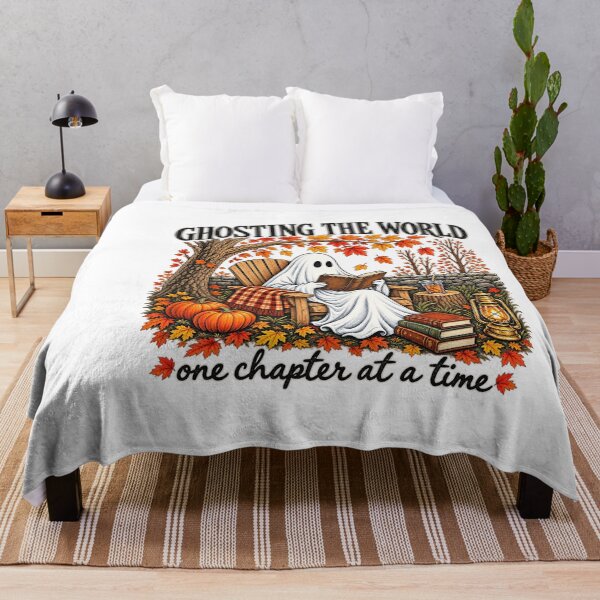 Item preview, Ghosting The World Halloween Ghost Reading Book Lover Spooky Season designed and sold by NAAYAX.