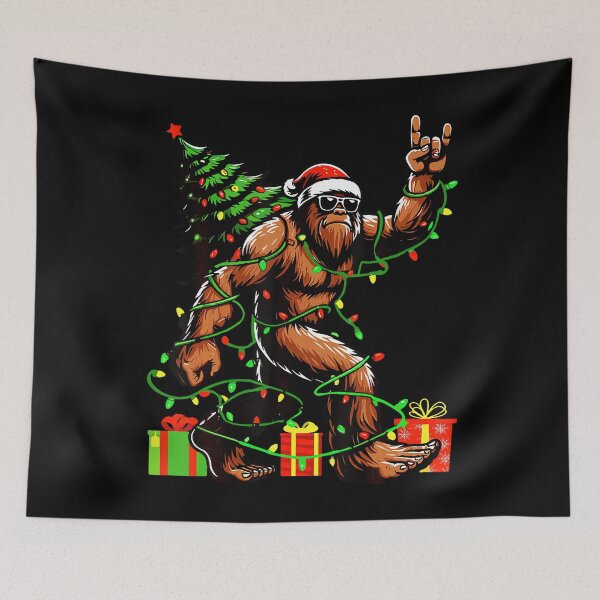 Item preview, Santa Bigfoot Christmas Tree Lights Funny Xmas designed and sold by HayleePacoch.