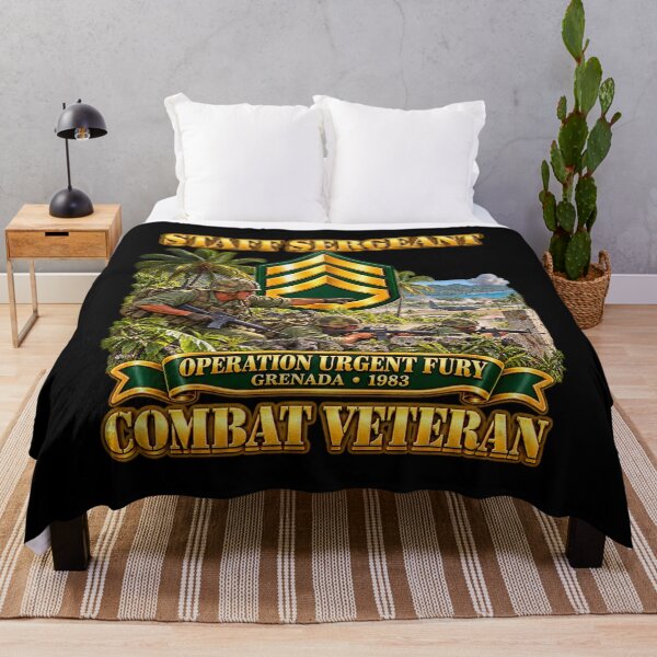 Item preview, Army - Staff Sergeant - SSG - Combat Veteran - Operation Urgent Fury - Grenada - 1983- 3D - Transparent designed and sold by Military Insignia Products.