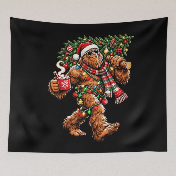 Item preview, Santa Bigfoot Christmas Tree Lights Funny Xmas designed and sold by HayleePacoch.