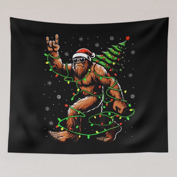 Item preview, Santa Bigfoot Christmas Tree Lights Funny Xmas designed and sold by HayleePacoch.