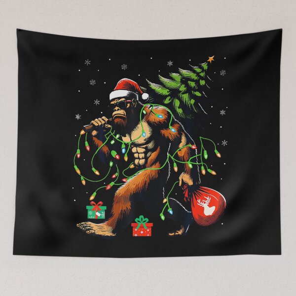 Item preview, Santa Bigfoot Christmas Tree Lights Funny Xmas designed and sold by HayleePacoch.