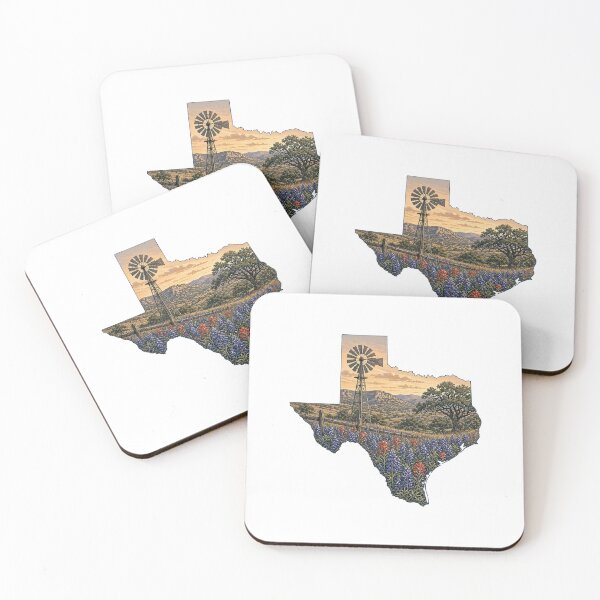 Item preview, Texas Hill Country Bluebonnets and Windmill designed and sold by Taylor Brew Studio.