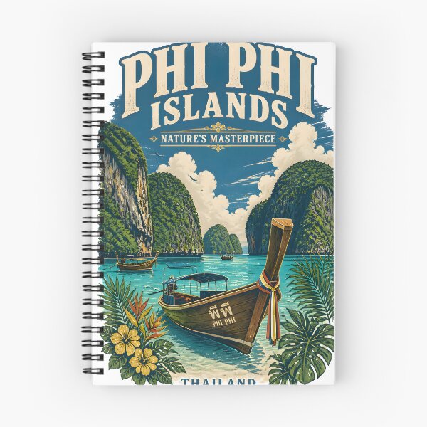 Item preview, Phi Phi Islands Thailand Vintage Travel Graphic designed and sold by Spirit of Siam.