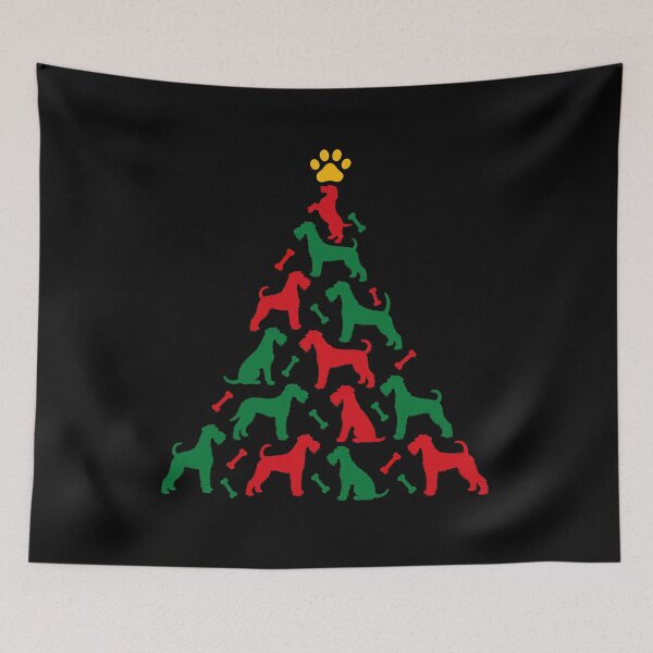 Item preview, Funny Airedale Terrier Dog Christmas Tree Paw Xmas Mom Dad designed and sold by FurryHavenPH.