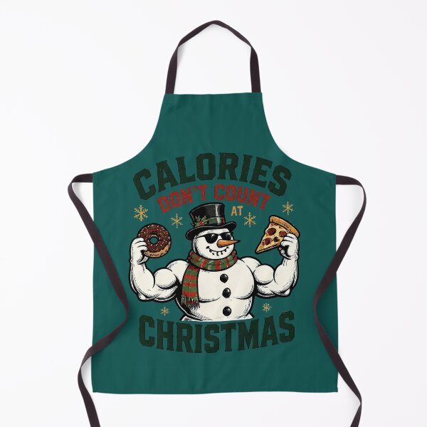Item preview, Muscular Christmas Snowman Food Humor - Apron designed and sold by Usrbrands.