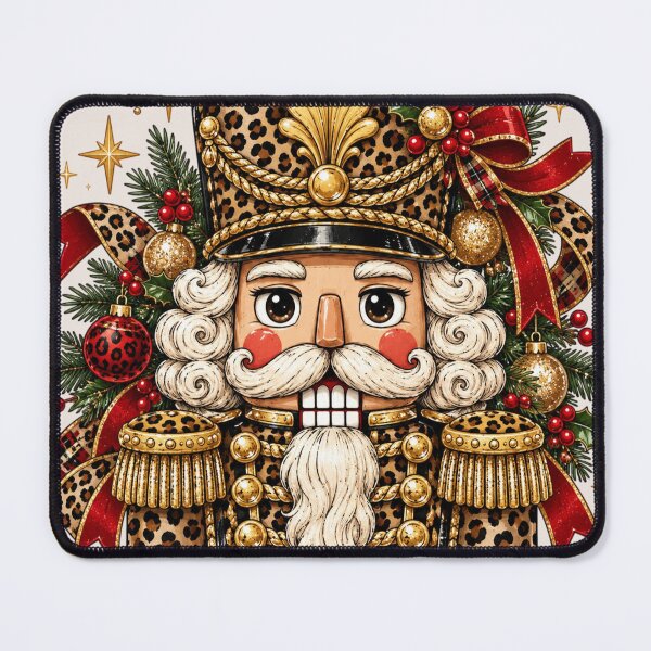 Item preview, Leopard Christmas Nutcracker, Preppy Christmas, Festive Nutcracker designed and sold by Quiajia.