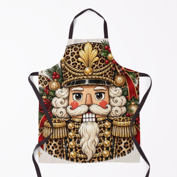 Item preview, Leopard Christmas Nutcracker, Preppy Christmas, Festive Nutcracker designed and sold by Quiajia.
