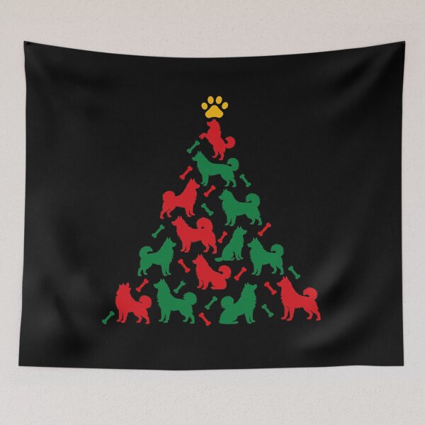 Item preview, Funny Alaskan Malamute Dog Christmas Tree Paw Xmas Mom Dad designed and sold by FurryHavenPH.