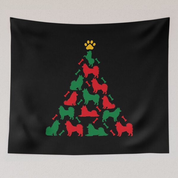 Item preview, Funny American Eskimo Dog Christmas Tree Paw Xmas Mom Dad designed and sold by FurryHavenPH.