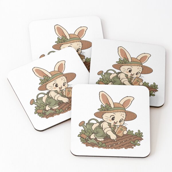 Item preview, Rabbit Sowing Carrot Seeds in Neat Rows designed and sold by Greemo03.