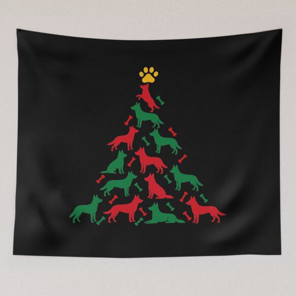 Item preview, Funny Australian Cattle Dog Christmas Tree Paw Xmas Mom Dad designed and sold by FurryHavenPH.
