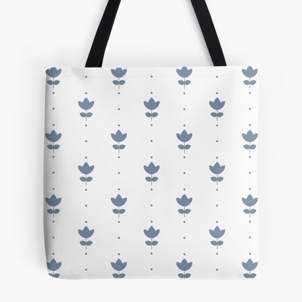 Item preview, Blue Floral Scallop Border Pattern designed and sold by ZenithDrip.