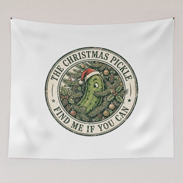 Item preview, The Christmas Pickle Find Me If You Can – Funny Pickle Ornament Tradition Badge designed and sold by CozyCornerDesigns.