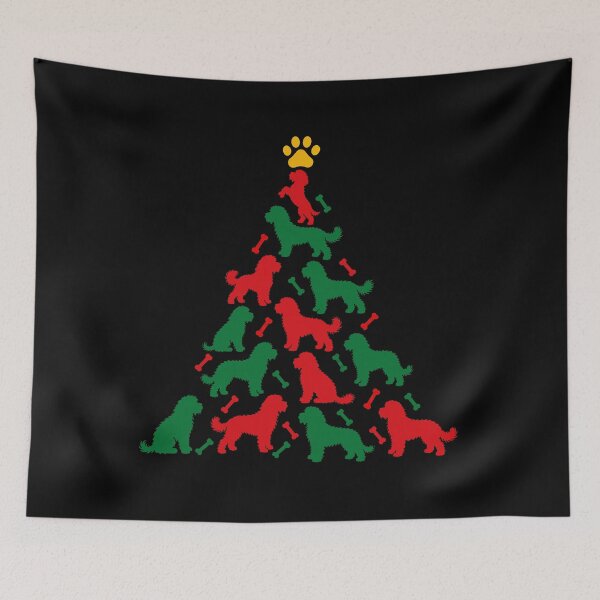 Item preview, Funny Barbet Dog Christmas Tree Paw Xmas Mom Dad designed and sold by FurryHavenPH.