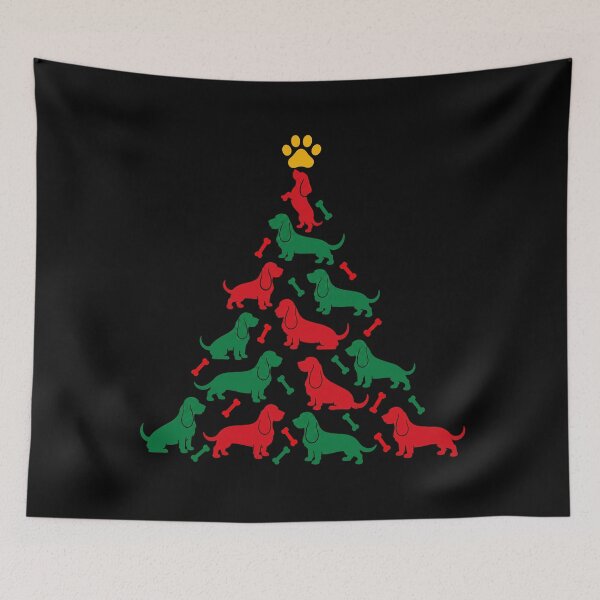 Item preview, Funny Basset Hound Dog Christmas Tree Paw Xmas Mom Dad designed and sold by FurryHavenPH.