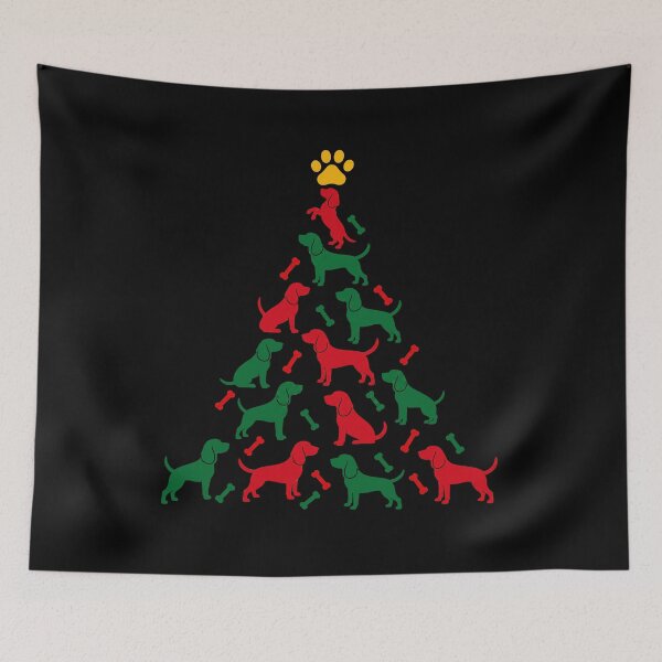 Item preview, Funny Beagle Dog Christmas Tree Paw Xmas Mom Dad designed and sold by FurryHavenPH.