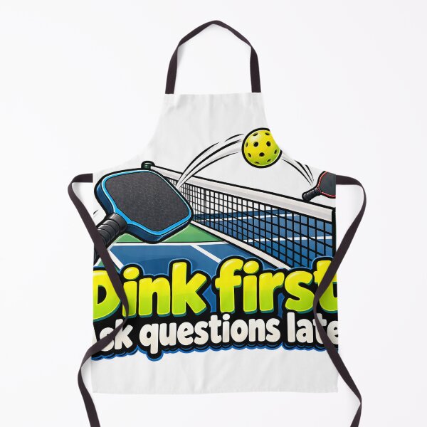 Item preview, Dink First Ask Questions Later Pickleball Net designed and sold by JAZZY-DESIGN.