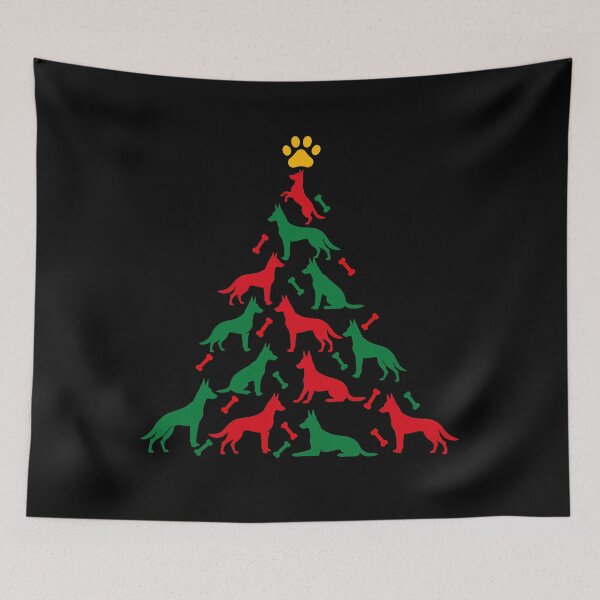 Item preview, Funny Belgian Malinois Dog Christmas Tree Paw Xmas Mom Dad designed and sold by FurryHavenPH.
