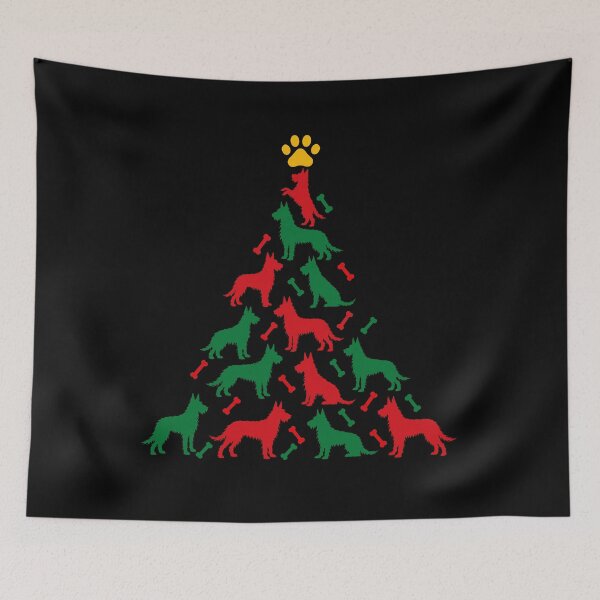 Item preview, Funny Berger Picard Dog Christmas Tree Paw Xmas Mom Dad designed and sold by FurryHavenPH.