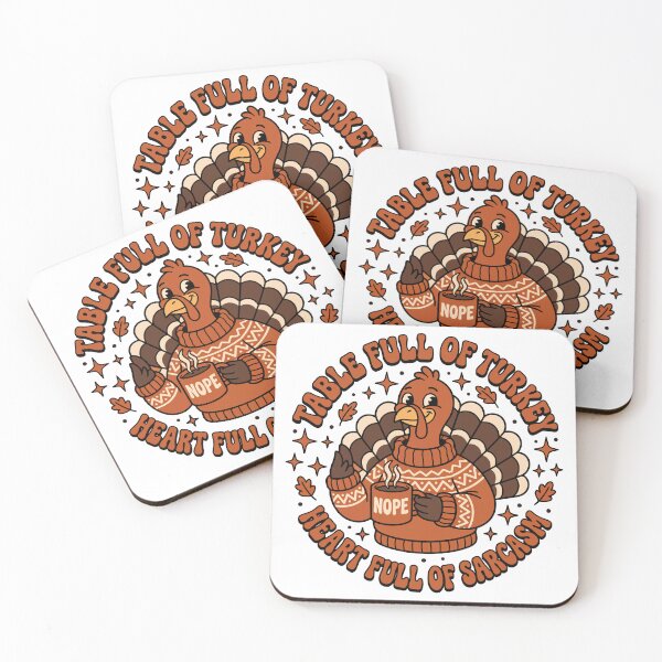 Item preview, Table Full Of Turkey Heart Full Of Sarcasm - Retro Thanksgiving designed and sold by ViralVectra.