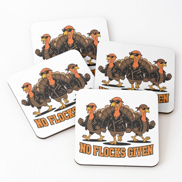 Item preview, No Flocks Given Badass Turkeys Thanksgiving Humor designed and sold by ViralVectra.