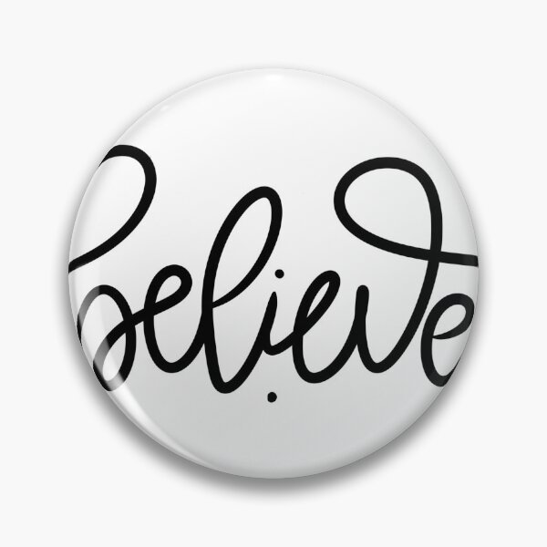 Item preview, Believe Hand-Lettered Script — Inspirational Black Cursive Quote Vector Art designed and sold by LYAN-STORE.