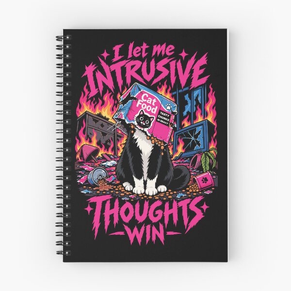 Item preview, Intrusive Thoughts Cat designed and sold by GhoulishGraphX.