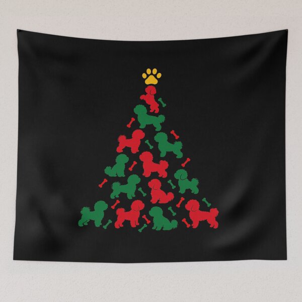 Item preview, Funny Bichon Frise Dog Christmas Tree Paw Xmas Mom Dad designed and sold by FurryHavenPH.