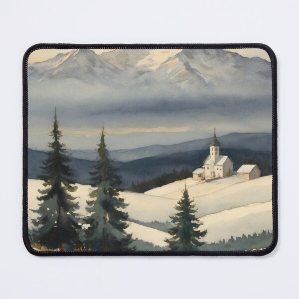 Item preview, Little Church Below the Gray Mountain designed and sold by LineAndShape.