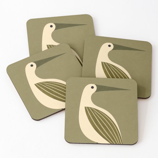 Item preview, "The Grounding" | Mid Century Modern Heron Art Print | Bauhaus Geometric Bird Wall Art designed and sold by Filora Atelier | Bird Art.