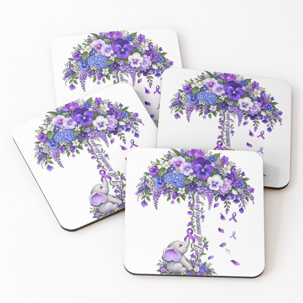 Item preview, Purple Floral Elephant Alzheimer's Awareness Tribute designed and sold by teesvira.