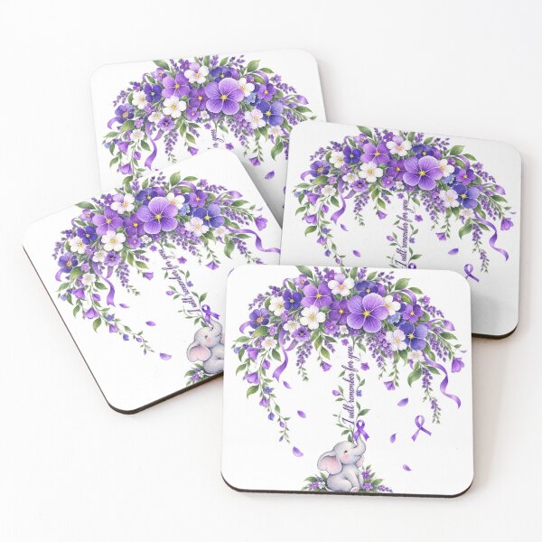 Item preview, Purple Floral Elephant Alzheimer's Awareness Tribute designed and sold by teesvira.