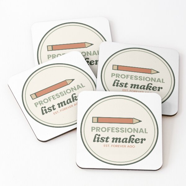 Item preview, Professional List Maker – Retro Pencil Badge designed and sold by PlannrStudioArt.