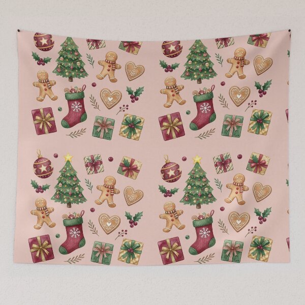 Item preview, Cozy Bohemian Christmas Elements Watercolor Pattern designed and sold by MIRAMUSE10.