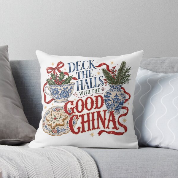 Item preview, Deck the Halls with the Good China designed and sold by JoyfullyOffbeat.