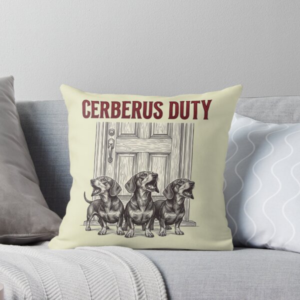 Item preview, Cerberus Duty Funny Dachshund Door Barking Mythology Dog Funny Dog Owner Gift designed and sold by FurRealStudioCo.
