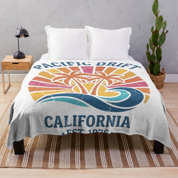 Item preview, Pacific Drift 1976 Retro Sun California Surf Wagon T-Shirt designed and sold by DesignArtique.