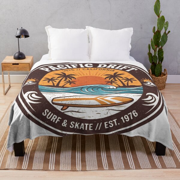 Item preview, Pacific Drift 1976 Retro Sun California Surf Wagon T-Shirt designed and sold by DesignArtique.